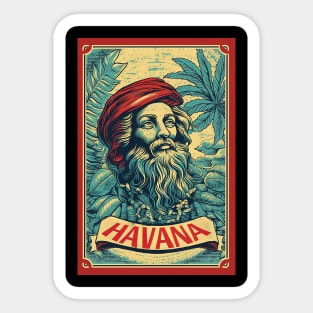 Havana, Cuba, Travel, Poster Sticker